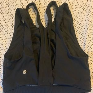 Size 4 black high chested black lululemon bra